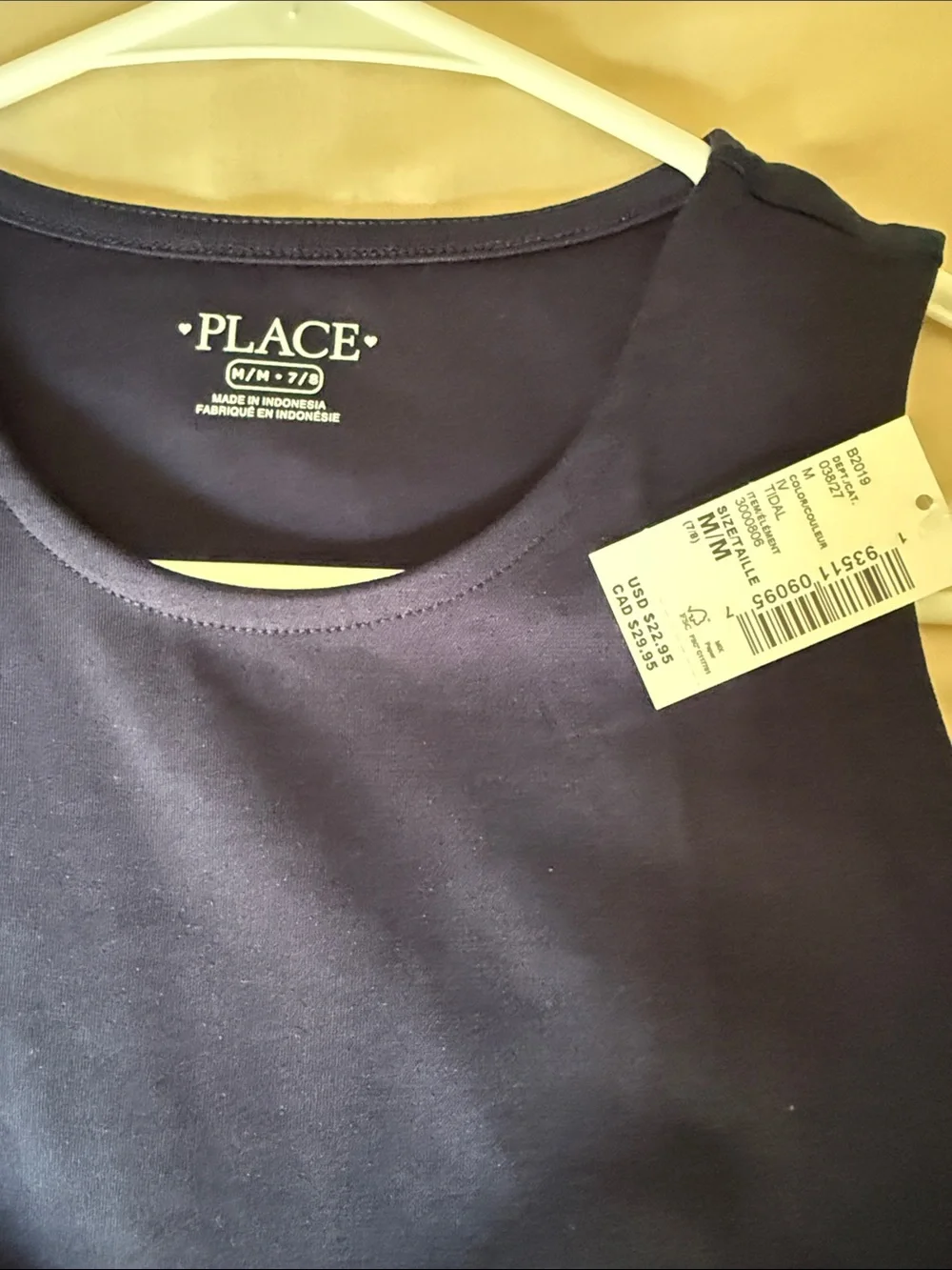 The Children's Place Uniform Dark Blue Dress with Front Pleat